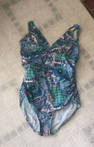 Spanx Love Your Assets One Piece Swimsuit Sara Blakely Paisley Large Pad... - $31.18