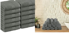 Towels Pack of 12 Washcloth Towel Set Premium Cotton 600 GSM 12x12&quot;  - £31.07 GBP