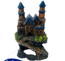 Penn-Plax Mini Blue Magical Castles Aquarium Decor Ornament 4&quot; - £3.88 GBP