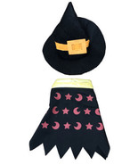 Dog Cat Pet Wizard Witch Halloween Costume with Cape &amp; Hat Size Medium NEW - £7.73 GBP