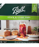 Ball 3pk Stack &amp; Store Jars Set Two 4 Cup One 9.9 Cup Airtight Storage C... - $26.45