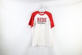 Vtg Nike Mens S Travis Scott Center Swoosh Cincinnati Reds 3/4 Sleeve T-Shirt - £31.12 GBP