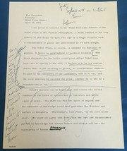 John F Kennedy Speech Notes 1962 Nobel Prize Dinner Quarantine Press Rel... - $224.99