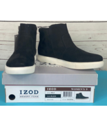Izod Mila Black Sneaker Side Zip Ankle Boots Women&#39;s Size 9 NEW in Box S... - $528.29 MXN