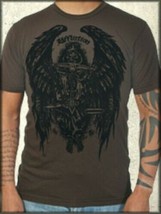 Affliction Scales Winged Grim Reaper Mens T-Shirt in Dark Brown SMALL NEW RARE - £17.58 GBP