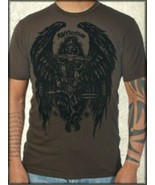 Affliction Scales Winged Grim Reaper Mens T-Shirt in Dark Brown SMALL NE... - £17.60 GBP