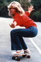 Farrah Fawcett Skateboarding in Nike shoes Charlie&#39;s Angels TV Poster 19... - £18.52 GBP