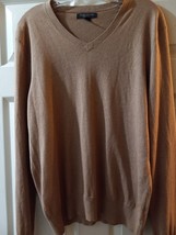 Banana Republic Silk And Cashmere V Neck Sweater Men Size Medium Brown - £12.78 GBP