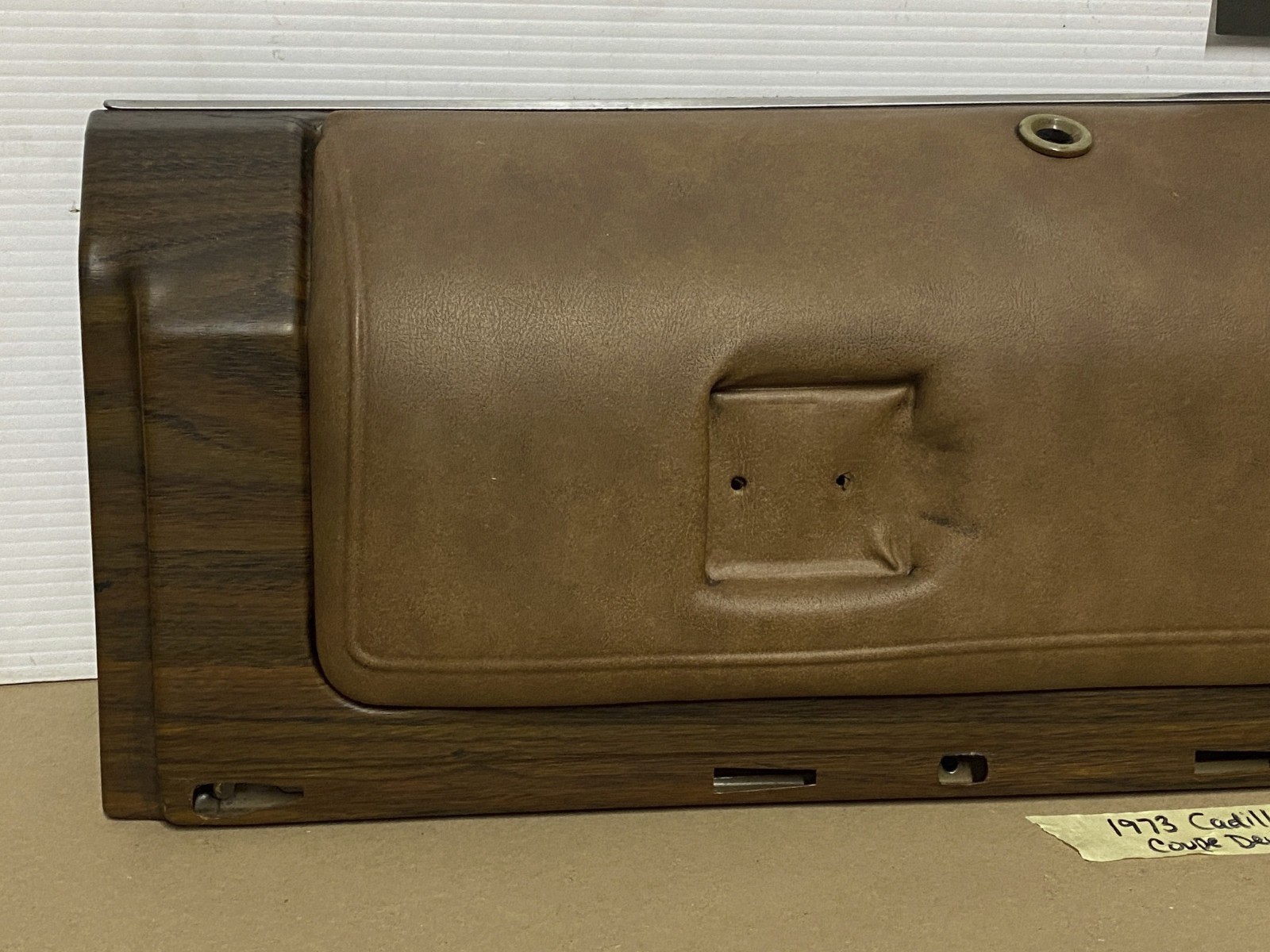 OEM 73 Cadillac Coupe Deville LEFT DRIVER SIDE FRONT UPPER DOOR PANEL - BROWN Item image 10