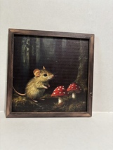 Mouse and Mushroom Wooden Wall Art - $361.69 MXN
