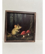 Mouse and Mushroom Wooden Wall Art - $361.69 MXN