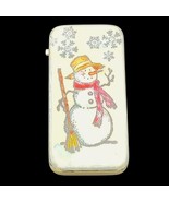 Vintage Domino Snowman Brooch Handpainted Winter Theme  Collectible Clas... - $14.20