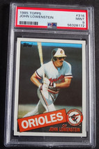 1985 Topps #316 John Lowenstein Baltimore Orioles Baseball Card PSA 9 Mint - $20.00