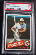 1985 Topps #316 John Lowenstein Baltimore Orioles Baseball Card PSA 9 Mint - £15.02 GBP