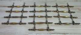Lot of 13 Vintage Brass Finish 5&quot; Draw Cabinet Pulls/Handles - RD 1969 CAN - £8.48 GBP