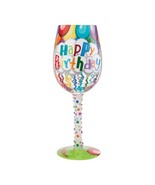 Lolita Wine Glass Birthday Streamers 15 oz 9&quot; High Gift Boxed #6009211 C... - €33,22 EUR