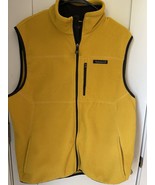 TIMBERLAND Adult Medium Gold Yellow Full Zip Fleece Vest Outdoor - £23.56 GBP