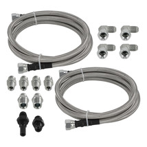 6AN 70&quot; Braided Transmission Cooler Lines Kit  For GM 4L60E 4L80E OFK19-70-SS - £31.13 GBP