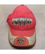 American Chopper Baseball Cap Hat Strap back Red Tuttel Fire Bike - $14.41