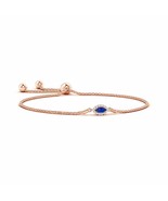 ANGARA East-West Marquise Sapphire Bolo Bracelet with Halo in 14K Solid ... - £681.91 GBP
