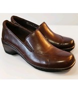 Clarks Rosebrooke Brown Leather Slip On Loafers Women&#39;s Size 8 NIB - $346.00 MXN