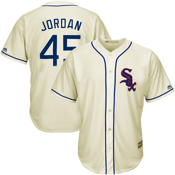 Michael Jordan #45 Chicago White Sox Jersey Cool Base - New White Size M - 3XL - $36.99