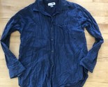 old navy Cotton Sz Small Blue Chambray Boyfriend Shirt Long Sleeve Butto... - $21.49