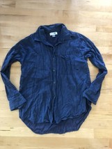 old navy Cotton Sz Small Blue Chambray Boyfriend Shirt Long Sleeve Butto... - £16.97 GBP