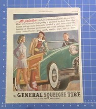 Vtg Print Ad The General Squeegee Tire Green Wood Panel Car Akron 13.5&quot; ... - $17.63