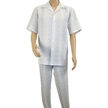 Men&#39;s 2pc Walking Leisure Suit by Royal Diamond T2004 White Blue Size Large - €85,60 EUR