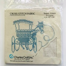 Charles Craft Super Linen 27 Count Linen/Cotton/Poly Fabric - 12&quot; x 18&quot; ... - $5.65