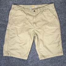 Carhartt Relaxed Fit Shorts Mens 42 Brown 12.5&quot; Workwear High Rise Casual Adult - £16.12 GBP