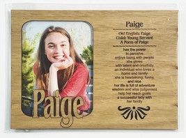 PAIGE Personalized Name Profile Laser Engraved Wood Picture Frame Magnet - £10.82 GBP