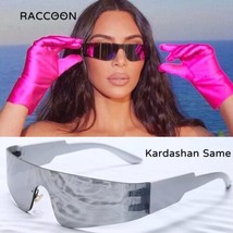 Kardashan Flat Top Shield Fashion Punk Sunglasses Women Y2K Sun Glasses ... - £12.98 GBP