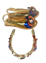 Snow White Tiara and Glitter shoes with Heels shoes 7 7/8&quot; Disney - £13.46 GBP