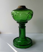 Riverside EMPRESS Emerald Green Antique Oil Lamp Clinch Collar Very Fine... - $153.45