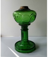 Riverside EMPRESS Emerald Green Antique Oil Lamp Clinch Collar Very Fine Cond - $153.45