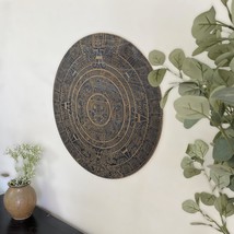 Aztec Mayan Gods Calendar - Central American Wood Engraved Wall Hanging - £47.67 GBP