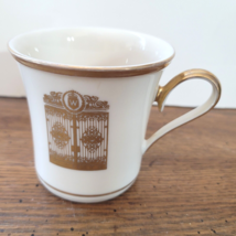 Lenox Cream Colored Gold Trimmed Tea Coffee Cup Mug Decorative W Logo USA - £7.85 GBP