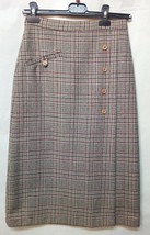 Skirt Winter Tweed Prince of Wales Ultima Size 42 Woman Pure Wool New - £37.27 GBP