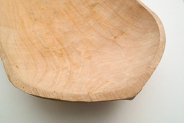 Hand Carved Trencher Handmade Wooden long plate bowl. French decor length 17&quot; - £43.83 GBP