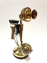 Gold Brass American Landline Telephone Vintage Look  Candlestick - £68.18 GBP