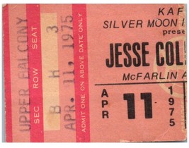 Vintage Jesse Colin Young Ticket Stub April 11 1975 McFarlin Auditorium ... - £26.78 GBP