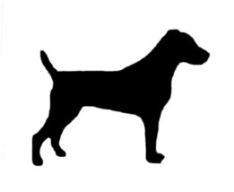 Jack Russell Terrier Parson Dog Silhouette Profile Decal Black Sticker o... - $5.00