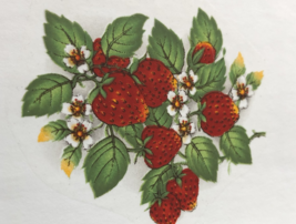 M75 - Ceramic Waterslide Vintage Decal -  4 Strawberries - 2.5&quot; - £1.58 GBP