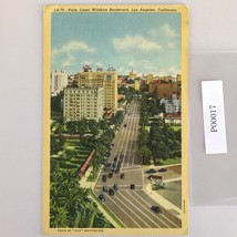 Vintage 1930s Linen Postcard Palm Lined Wilshire Boulevard Los Angeles C... - $14.92