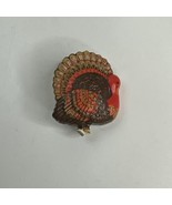 Vintage Hallmark Thanksgiving TURKEY TOM 1978 Holiday Brooch Pin - $142.86 MXN