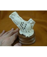 TURT-SEA-99) Sea Turtle three turtles shed ANTLER branch figurine Bali d... - $123.13 CAD