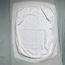 Vintage Baby Blanket Crib Basinet Layette Crochet Knit Soft White Cozy Newborn - £31.65 GBP