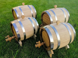 1.32 Gallon / 5L Oak Barrel Keg Brandy Wine Drinks Whisky Beer Sake Rum Bourbon - £151.46 GBP